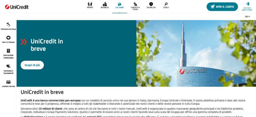 Sito UNICREDIT